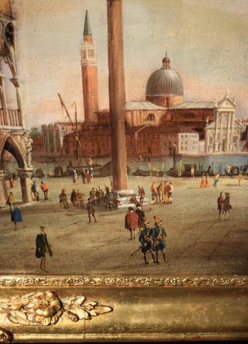 Restauration - Charles X - Venise, la place et le bassin Saint-Marc - Maître vénitien du 19e siècle